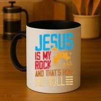 Jesus Is My Rock And That Is How I Roll Christian Coffee Mug thumb 4