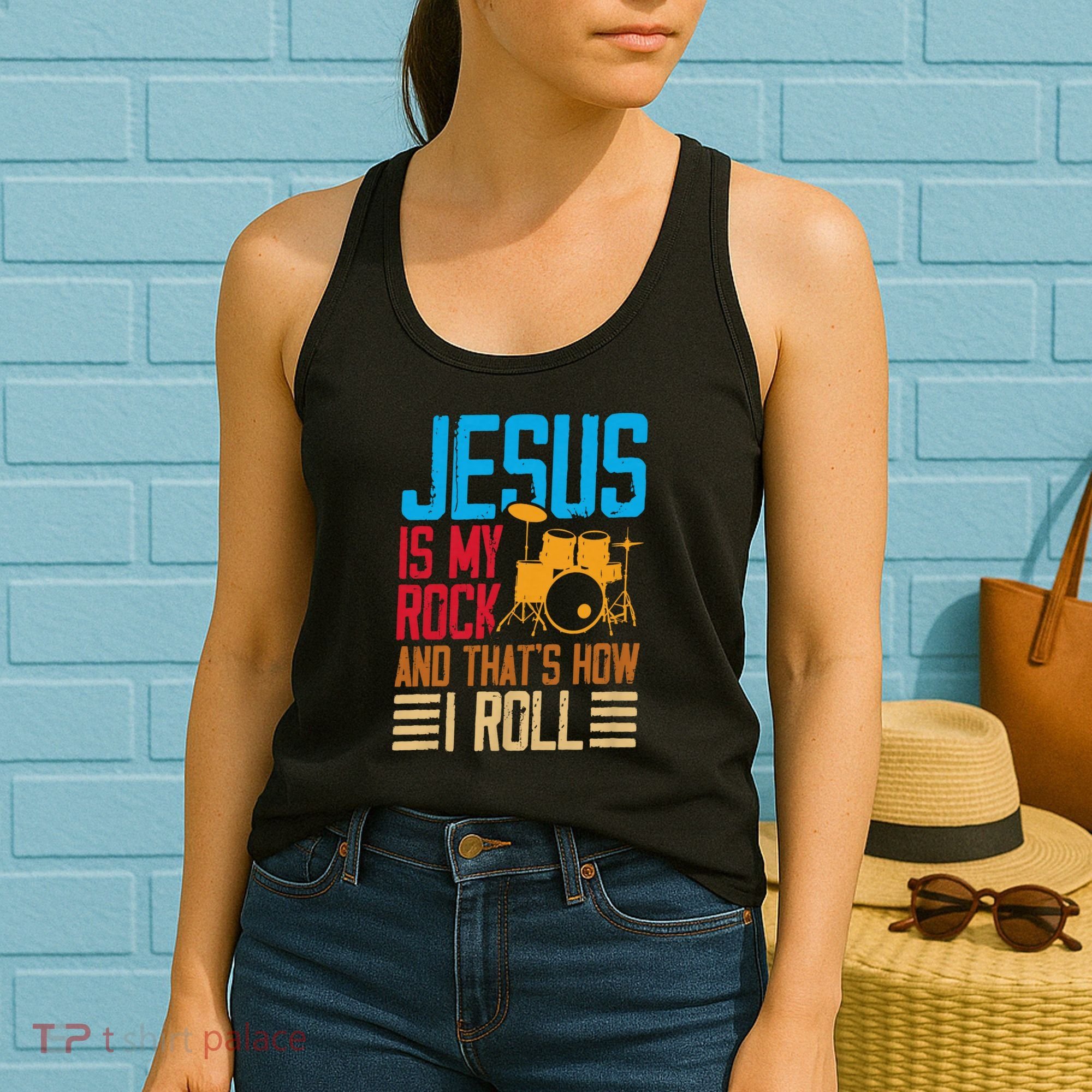 Jesus Is My Rock And That Is How I Roll Christian Women's Tank Top
