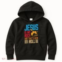 Jesus Is My Rock And That Is How I Roll Christian Kids Hoodie thumb 0