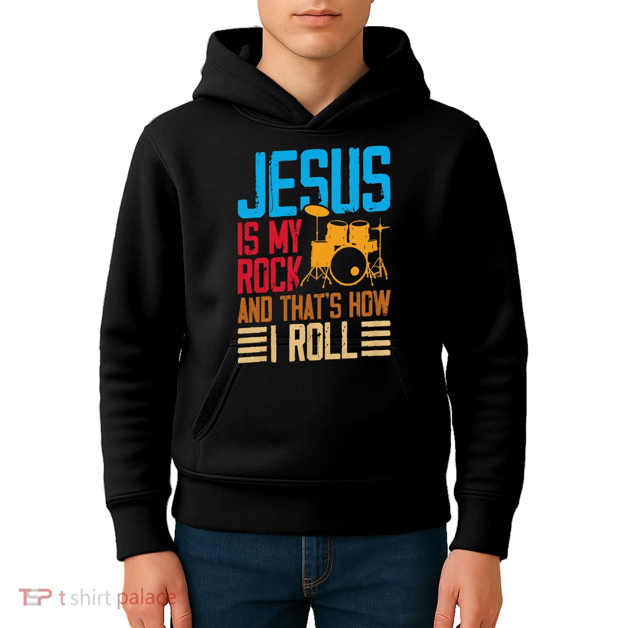 Jesus Is My Rock And That Is How I Roll Christian Kids Hoodie