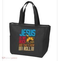 Jesus Is My Rock And That Is How I Roll Christian Tote Bag thumb 3