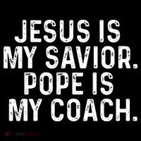 Jesus Is My Savior Pope Is My Coach Religious Women's Hoodie thumb 2