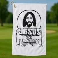 Jesus Is My Homeboy Golf Towel thumb 1