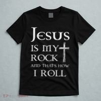 Jesus Is My Rock And That’S How I Roll T-Shirt thumb 5