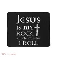 Jesus Is My Rock And That’S How I Roll Mousepad thumb 0