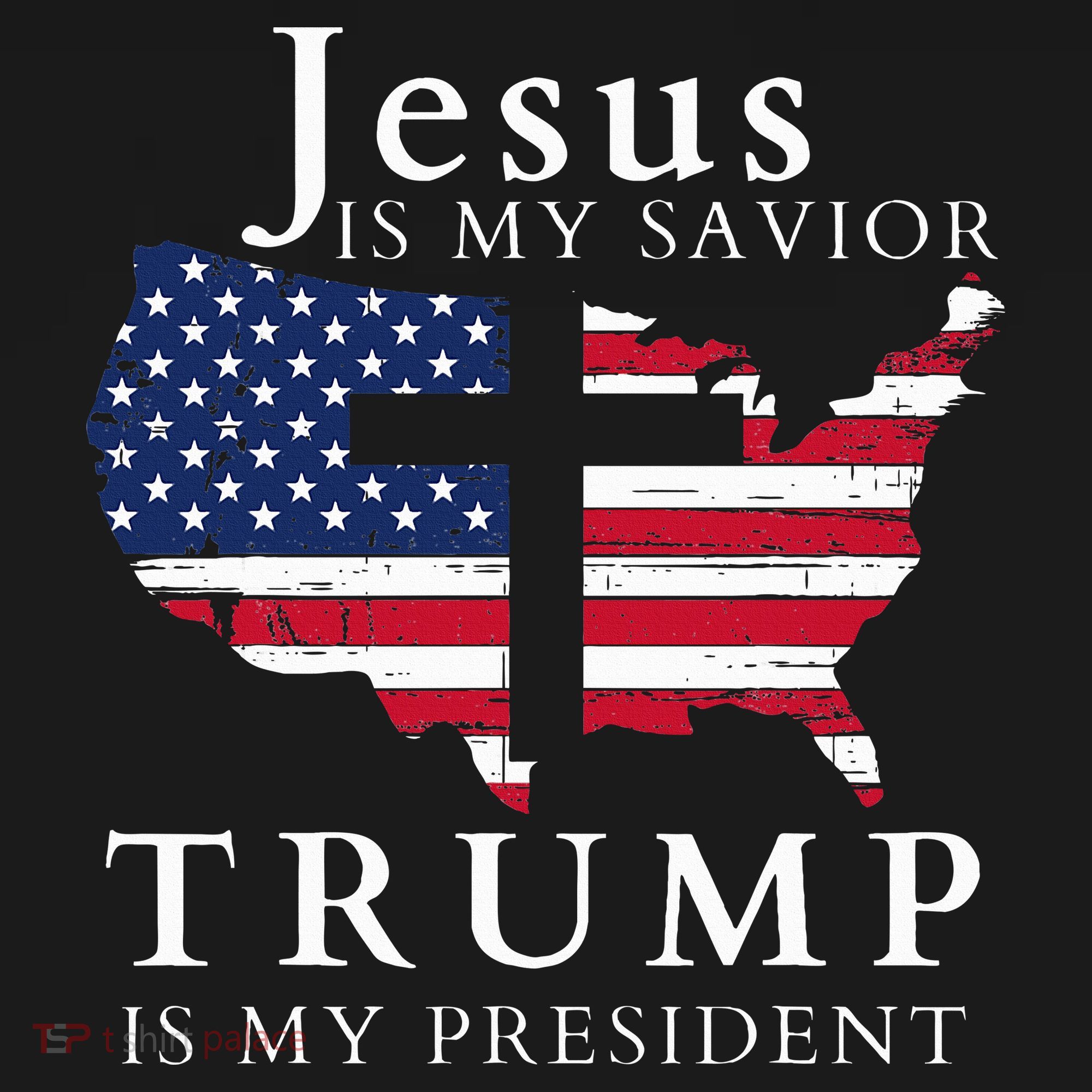 Jesus Is My Savior Trump Is My President USA-Made Doggie Bandana