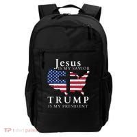 Jesus Is My Savior Trump Is My President Backpack thumb 0