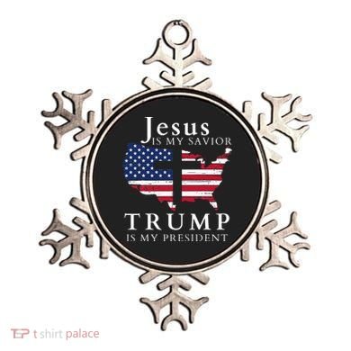 Jesus Is My Savior Trump Is My President Ornament