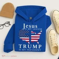 Jesus Is My Savior Trump Is My President Hoodie thumb 4