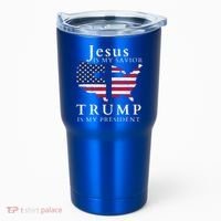 Jesus Is My Savior Trump Is My President Tumbler thumb 0
