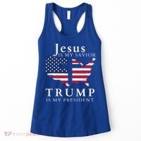 Jesus Is My Savior Trump Is My President Women's Tank Top thumb 0