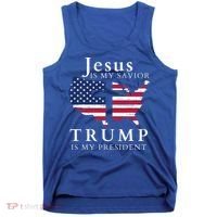 Jesus Is My Savior Trump Is My President Tank Top thumb 0