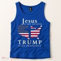 Jesus Is My Savior Trump Is My President Tank Top thumb 2