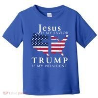 Jesus Is My Savior Trump Is My President Toddler T-Shirt thumb 0