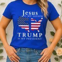 Jesus Is My Savior Trump Is My President Women's T-Shirt thumb 2