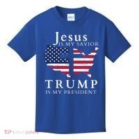 Jesus Is My Savior Trump Is My President Kids T-Shirt thumb 0