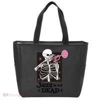 Jazz Is Not Dead Skeleton Tote Bag thumb 0