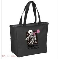 Jazz Is Not Dead Skeleton Tote Bag thumb 2
