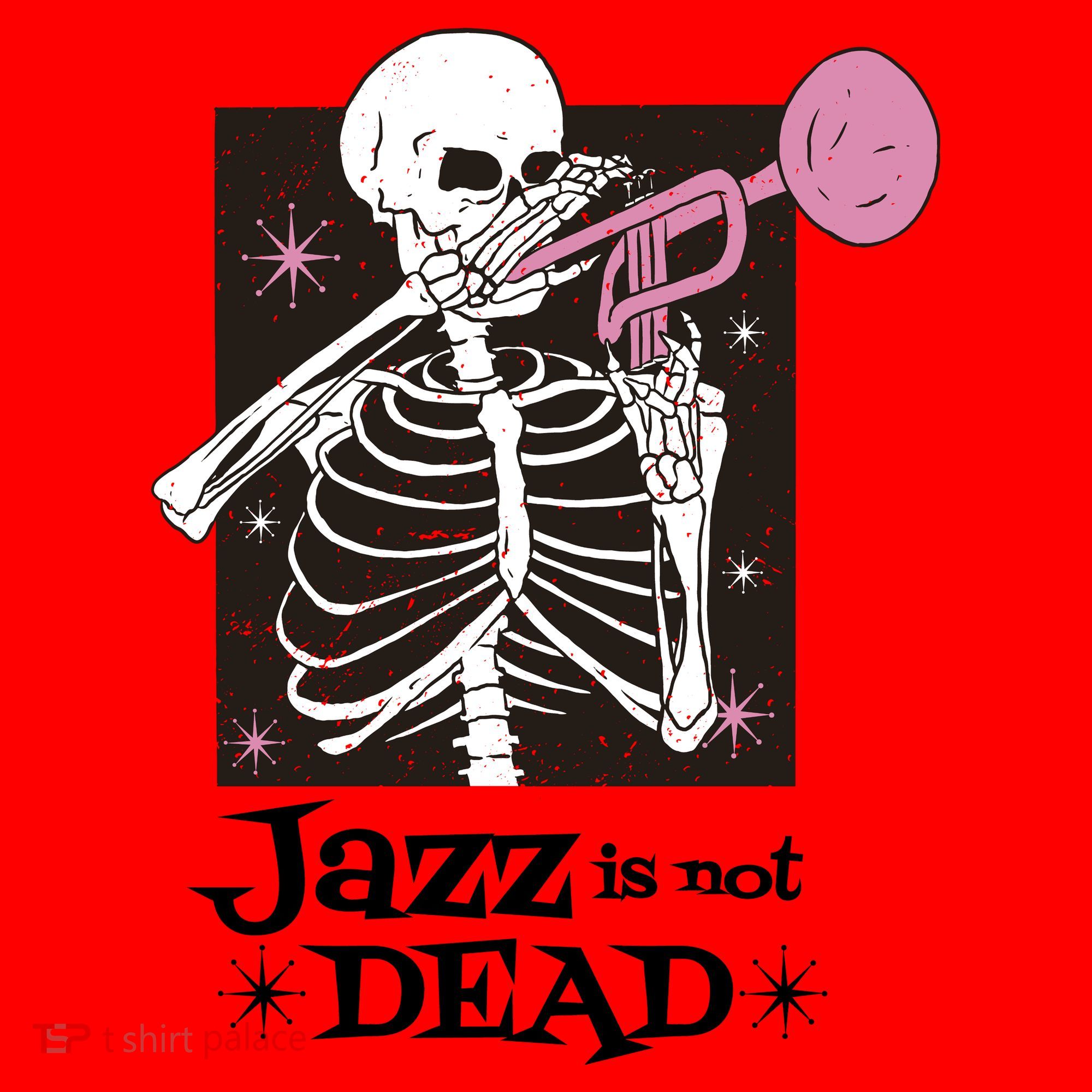 Jazz Is Not Dead Skeleton Santa Hat