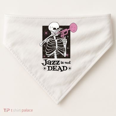 Jazz Is Not Dead Skeleton USA-Made Doggie Bandana