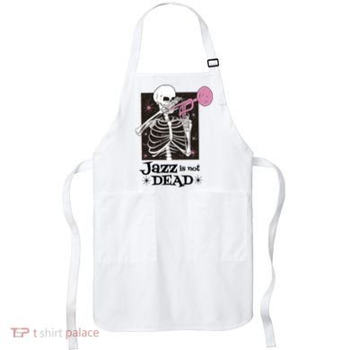 Jazz Is Not Dead Skeleton Apron