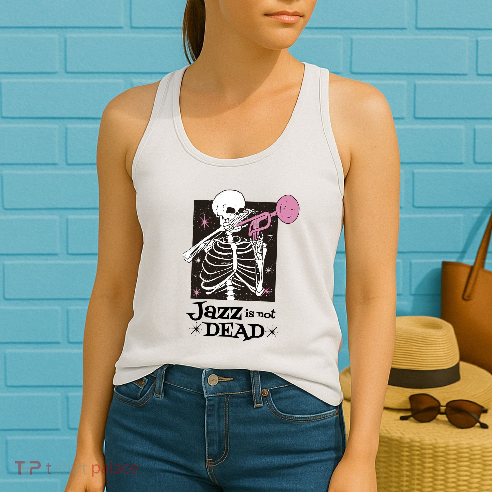 Jazz Is Not Dead Skeleton Women's Tank Top
