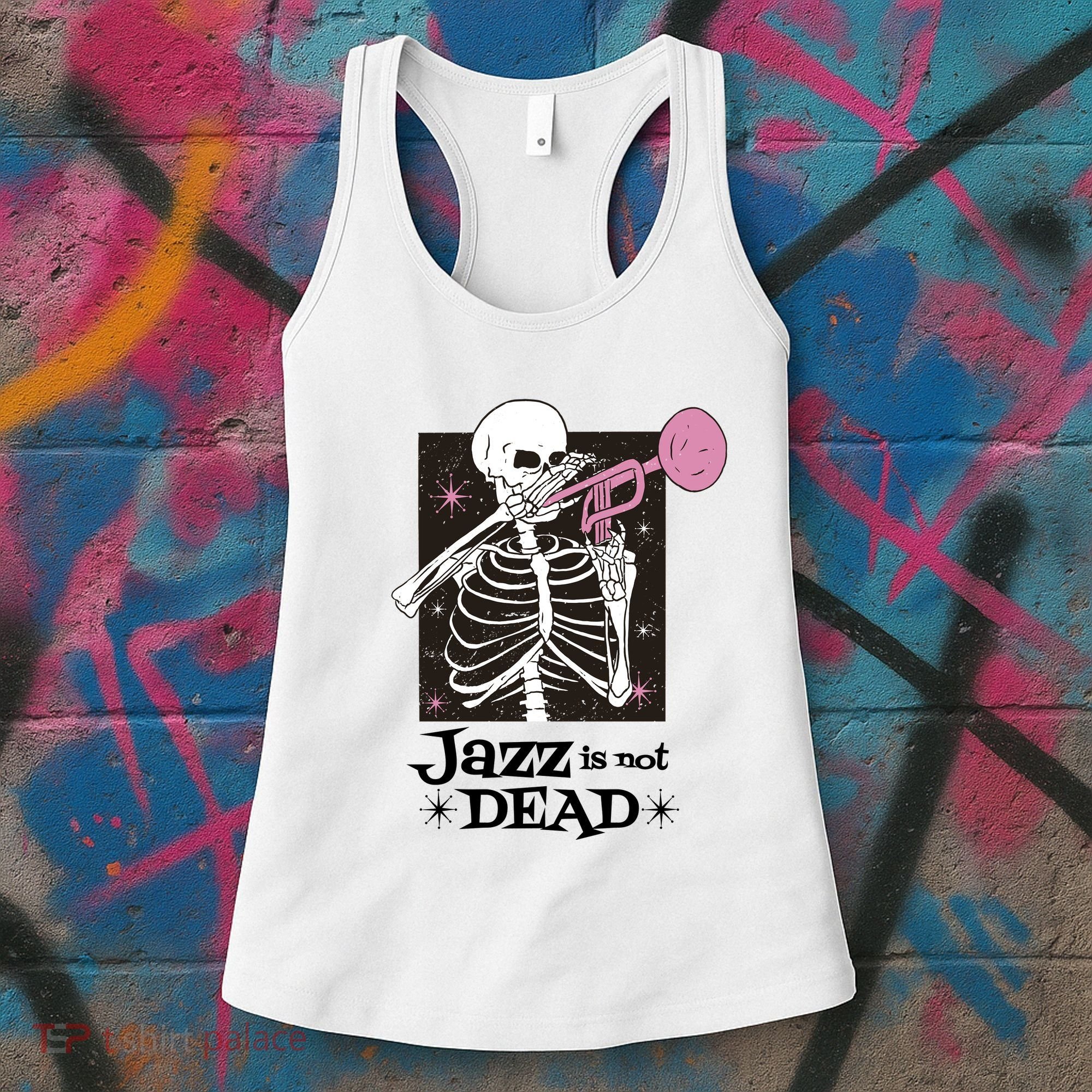 Jazz Is Not Dead Skeleton Women's Tank Top