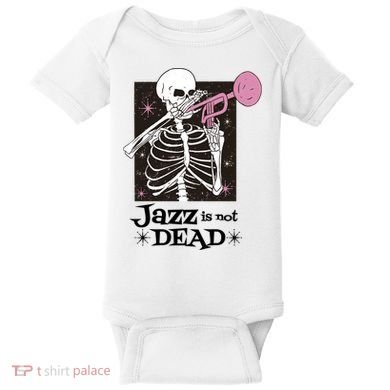 Jazz Is Not Dead Skeleton Baby Bodysuit