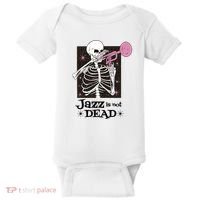 Jazz Is Not Dead Skeleton Baby Bodysuit thumb 0