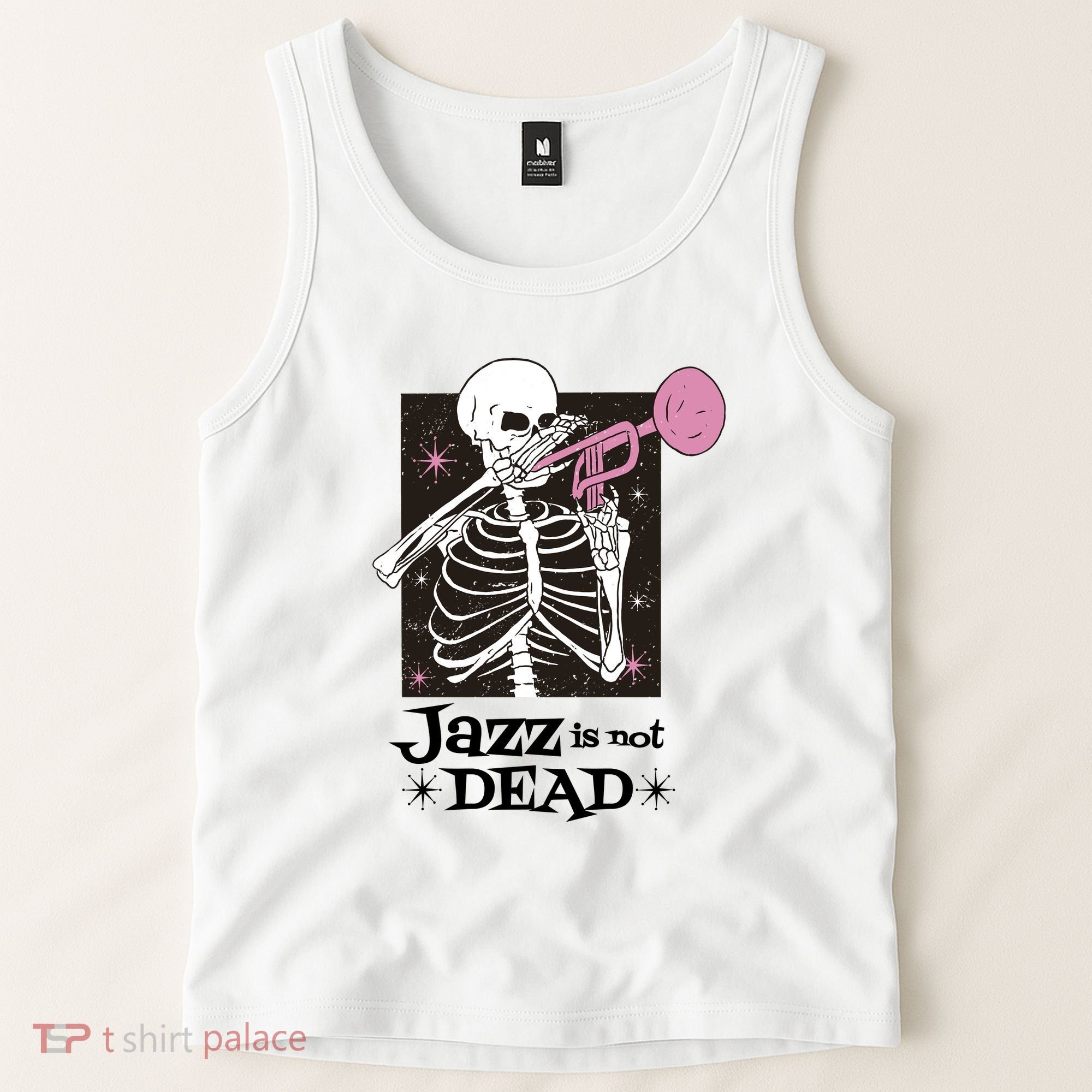 Jazz Is Not Dead Skeleton Tank Top