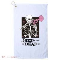 Jazz Is Not Dead Skeleton Golf Towel thumb 0