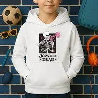 Jazz Is Not Dead Skeleton Kids Hoodie thumb 2