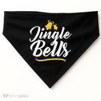 Jingle Bells Classic Christmas  USA-Made Doggie Bandana thumb 0
