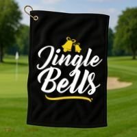 Jingle Bells Classic Christmas  Golf Towel thumb 1
