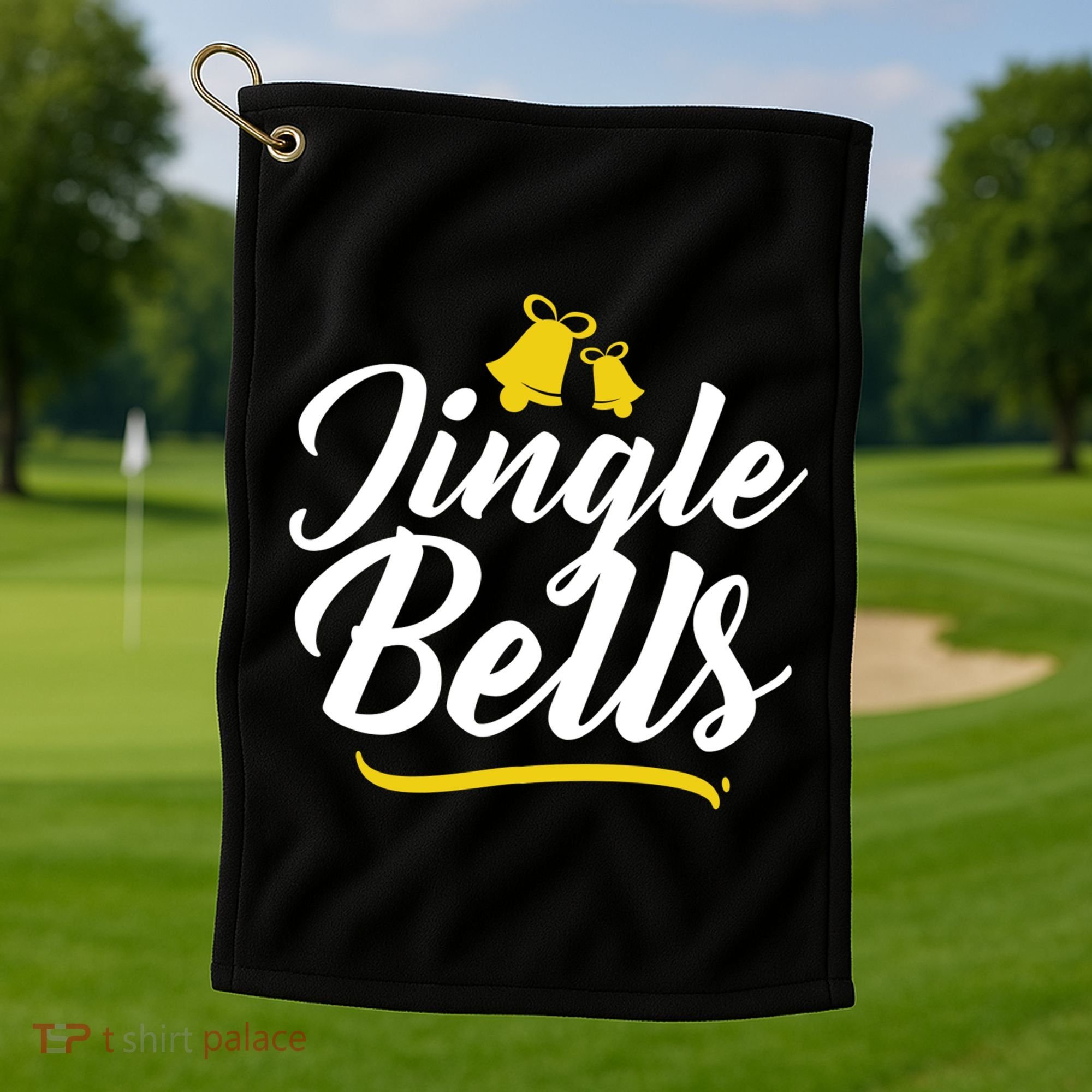 Jingle Bells Classic Christmas  Golf Towel