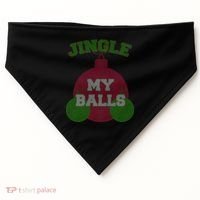 Jingle My Balls Funny X-Mas USA-Made Doggie Bandana thumb 0