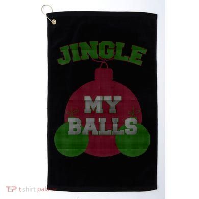 Jingle My Balls Funny X-Mas Golf Towel
