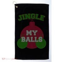 Jingle My Balls Funny X-Mas Golf Towel thumb 0
