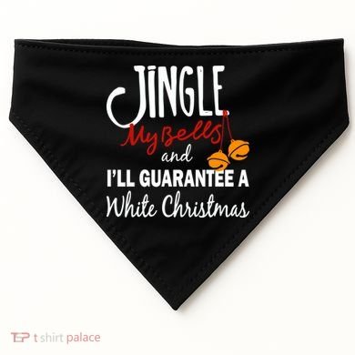 Jingle My Bells For White Christmas USA-Made Doggie Bandana