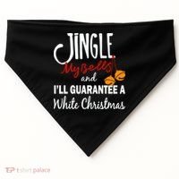 Jingle My Bells For White Christmas USA-Made Doggie Bandana thumb 0