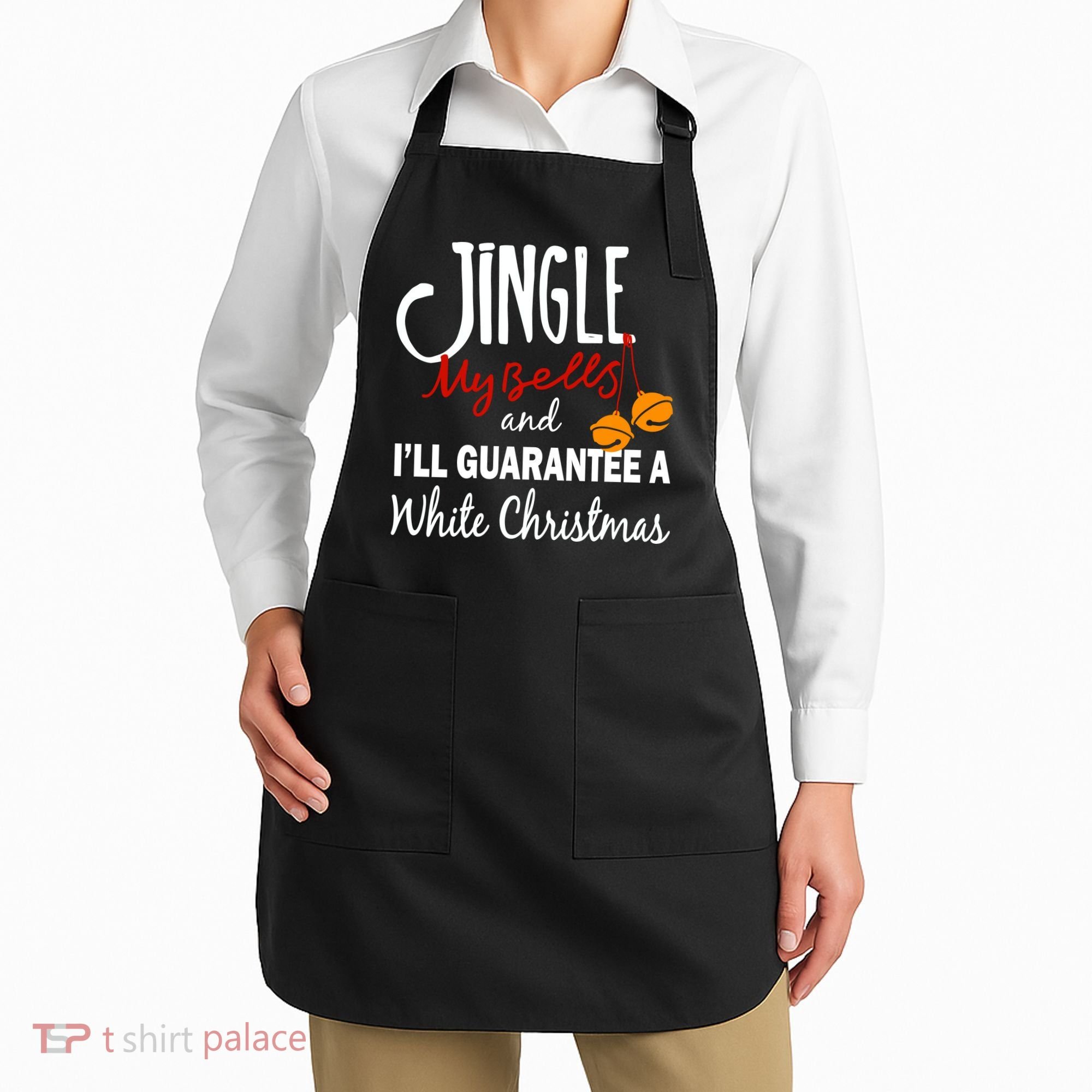 Jingle My Bells For White Christmas Apron