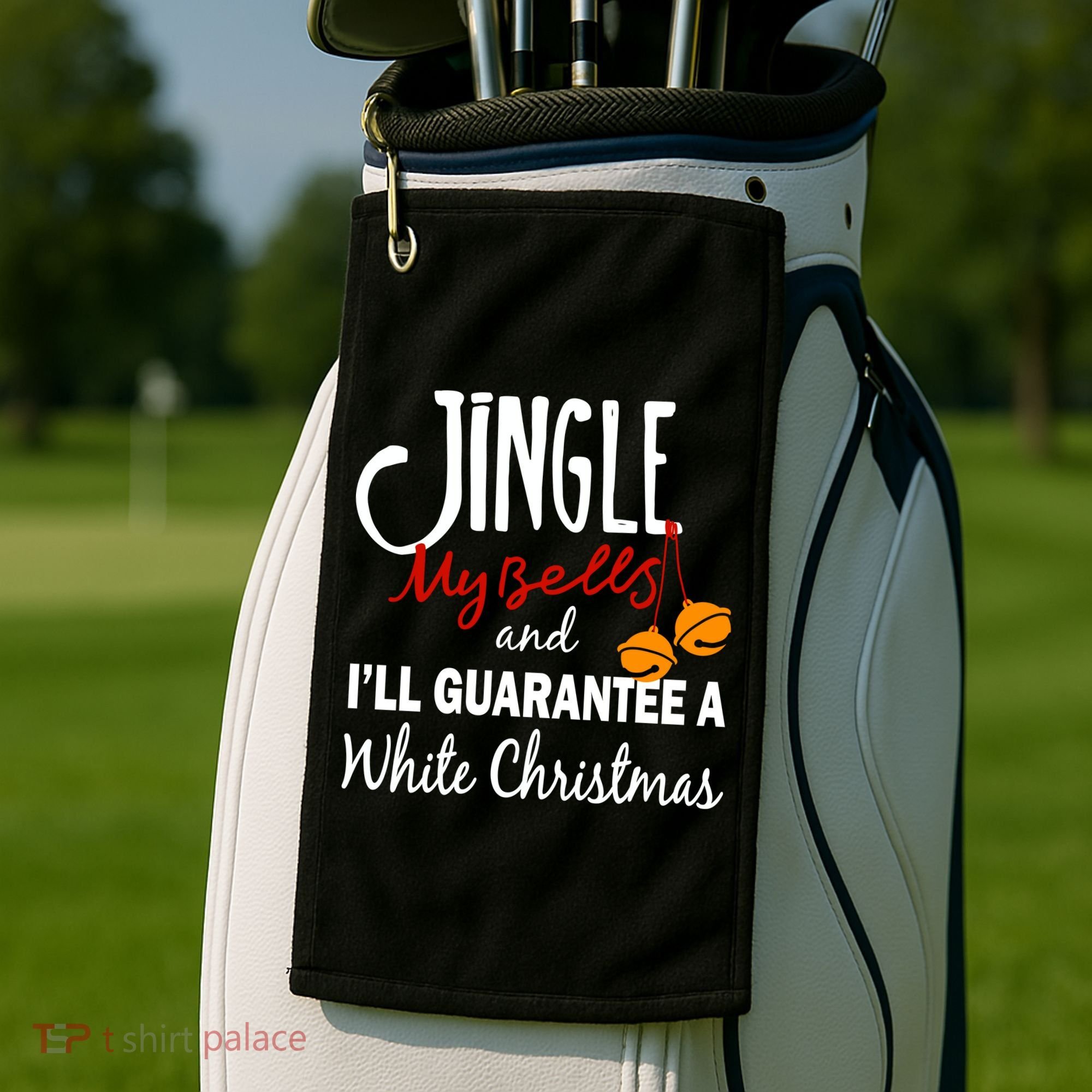 Jingle My Bells For White Christmas Golf Towel