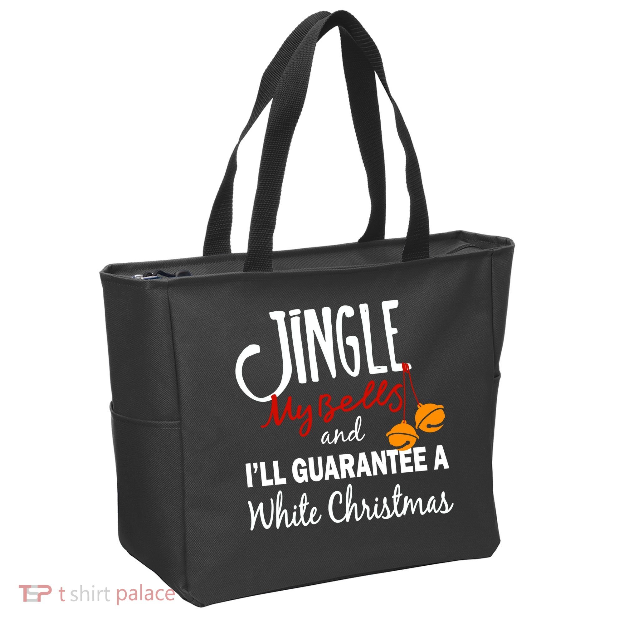 Jingle My Bells For White Christmas Tote Bag