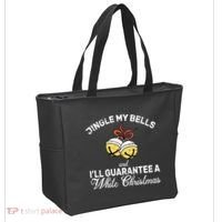 Jingle My Bells Guarantee A White Christmas  Tote Bag thumb 2