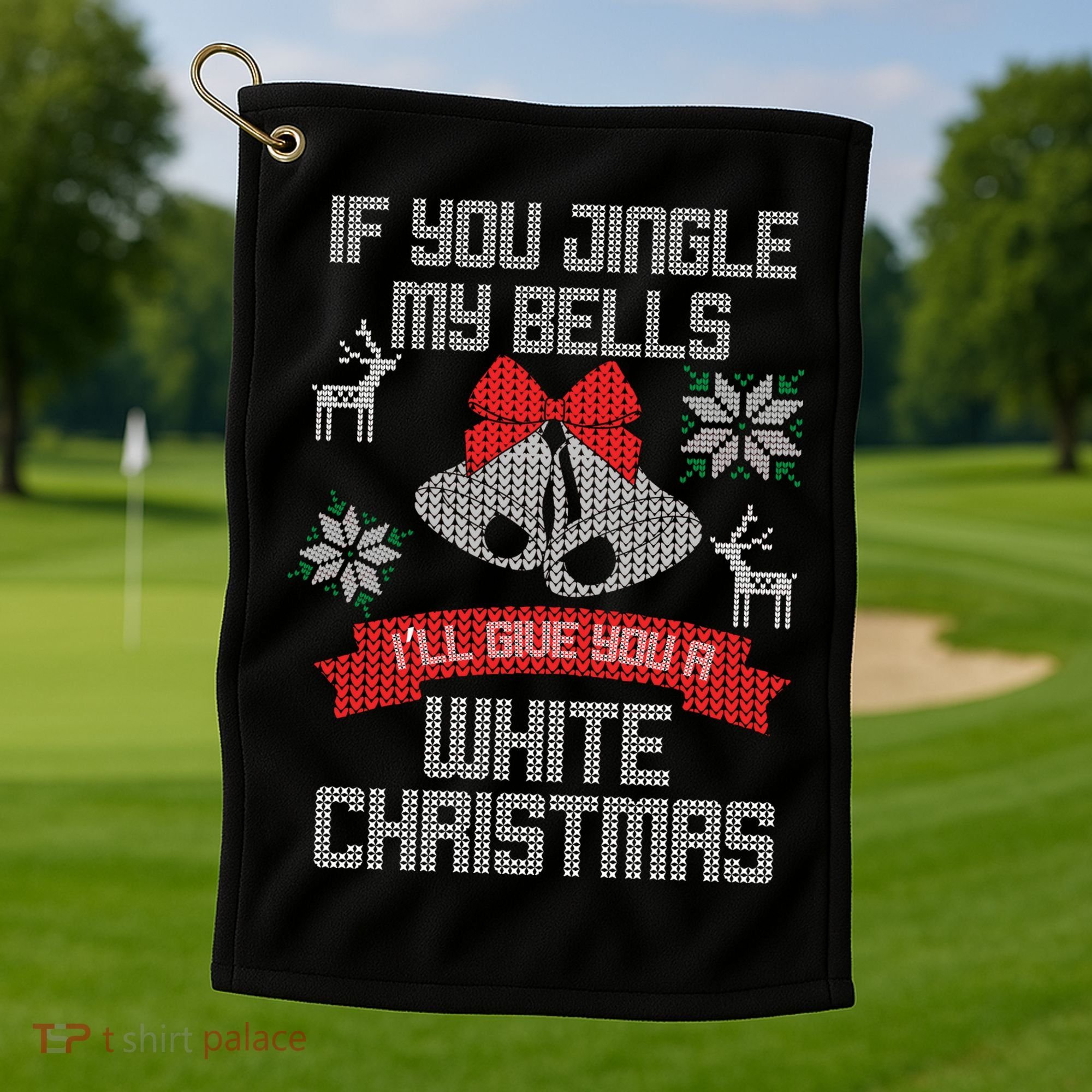 Jingle My Bells X-Mas Ugly Christmas Golf Towel