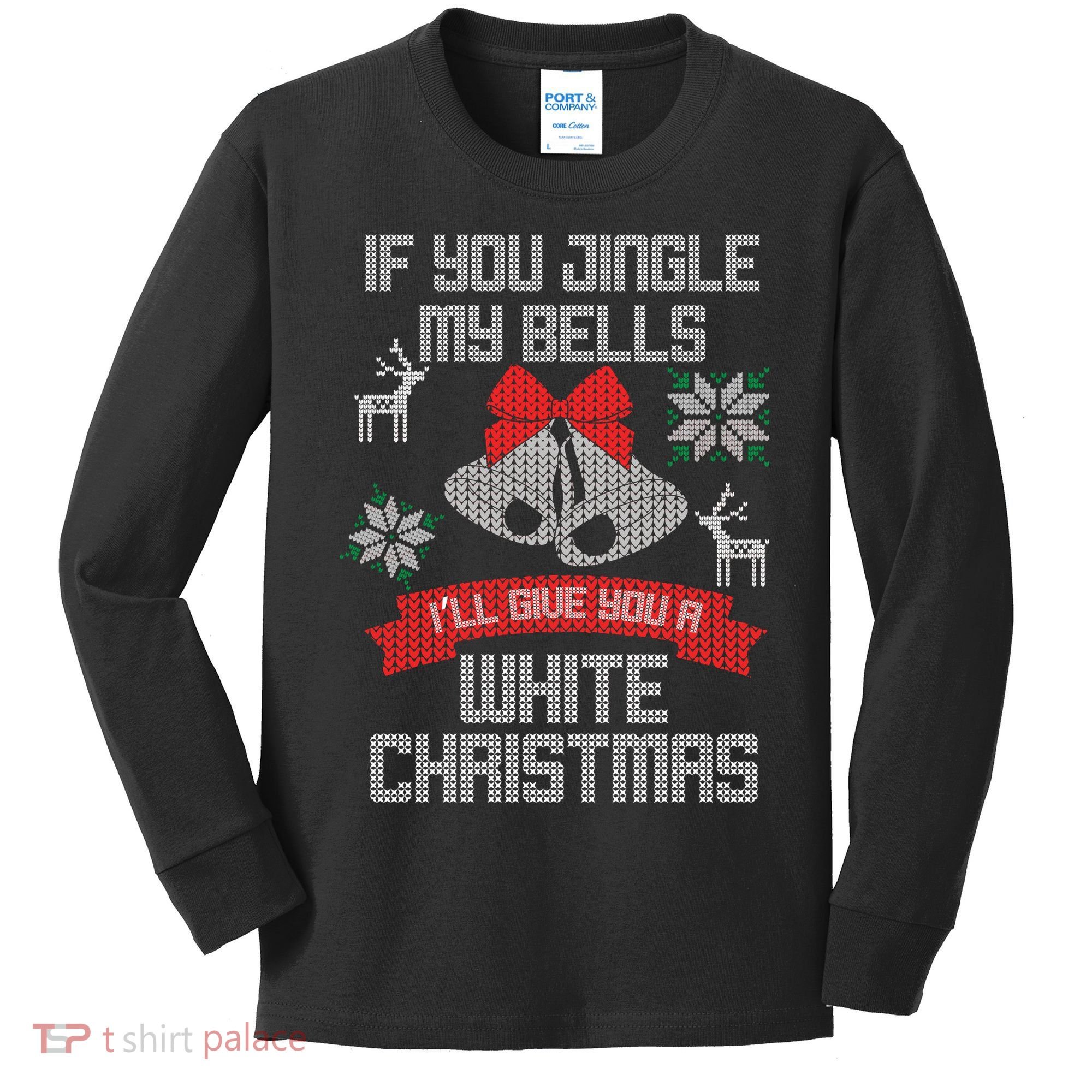 Jingle My Bells X-Mas Ugly Christmas Kids Long Sleeve Shirt