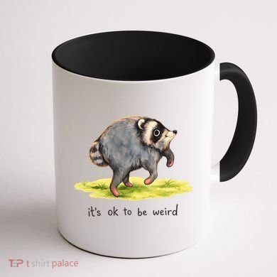 Jimothy It’s Okay To Be Weird Coffee Mug back