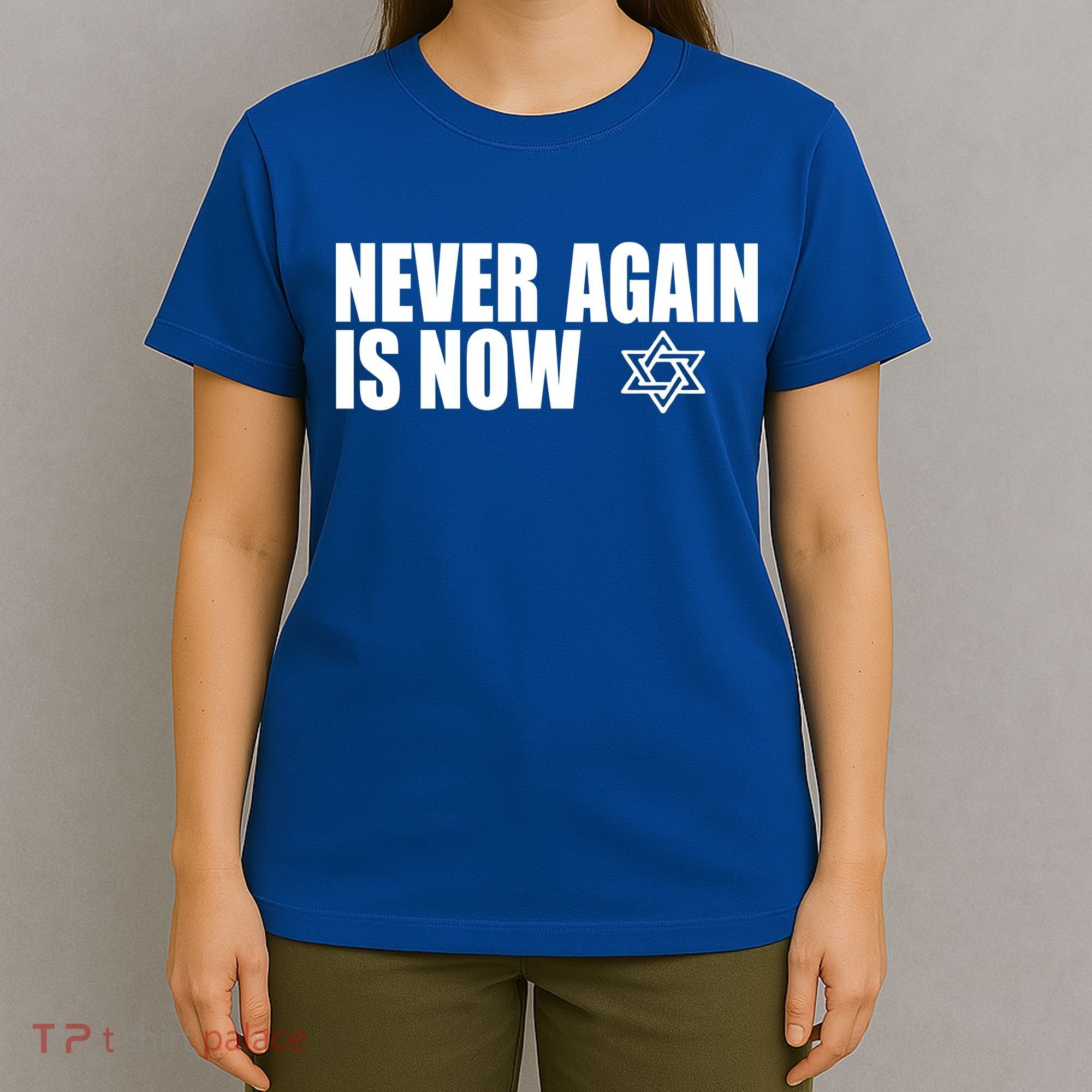 Jewish Israel Pride Am Yisrael Chai Never Again Is Now T-Shirt
