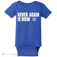 Jewish Israel Pride Am Yisrael Chai Never Again Is Now Baby Bodysuit thumb 0