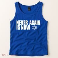Jewish Israel Pride Am Yisrael Chai Never Again Is Now Tank Top thumb 2